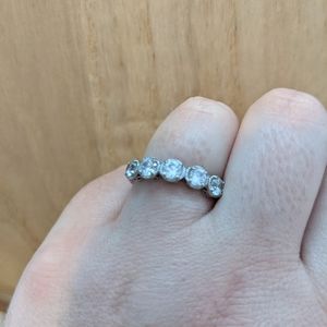 Diamonique 5-Stone Ring, size 9